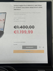 Lenovo Legion Pro 5 16IRX8- 16" QHD i7 | Heute angekauft 11.04. 00:22 | Preis? 📞 0175 90 777 77
