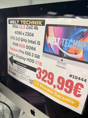 Apple iMac 21,5 Zoll 4K, Intel i5 3.0 GHz, 8GB RAM