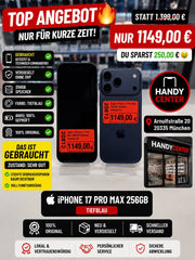 Apple iPhone 17 Pro Max, 256GB, Tiefblau