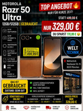 Motorola Razr 50 Ultra – 12GB RAM, 512GB Speicher