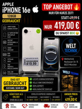 Apple iPhone 16e 128 GB – Weiß