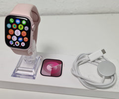 Apple Watch 9 Cell 41mm Rosé Alu Hellrosa Sportarmb. S/M