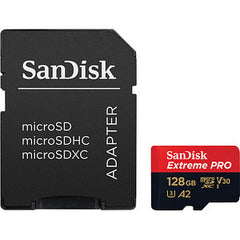 SANDISK Extreme Pro 128 GB microSDXC Speicherkarte (200 MB/s,A2,Class10,U3,V30)
