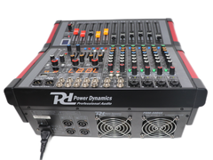 Power Dynamics PDM-S804A Leistungsfähiges 8-Kanal-Mischpult mit integriertem 2 x 350 W RMS Verstärker