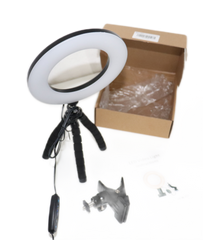 Ringlicht LED Ringlight 6" mit Stativ-Ständer für Fotografie Live-Stream