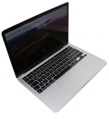 Apple MacBook Pro 13" (2020) Touch Bar M1 Silber 8GB RAM 256GB SSD (Batterie 94% 148 Ladezyklen) QUERTY