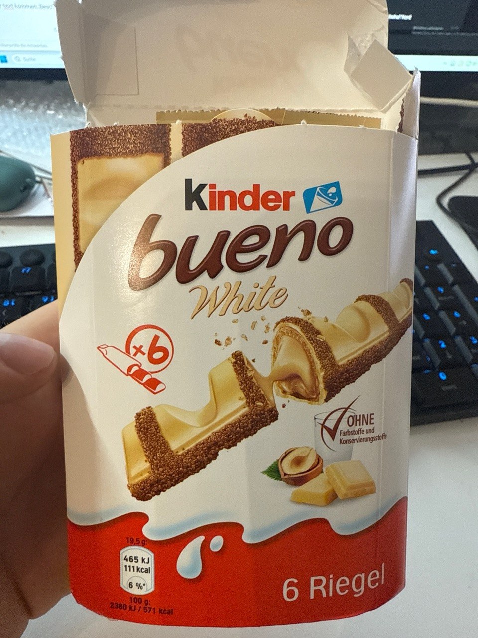 Kinder bueno White, 6 Riegel à 117g