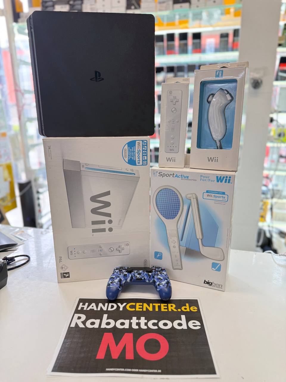 Nintendo Wii Konsole + 1 Controller & Nunchucks + Wii Sports + Wii Sports Resort + | Heute angekauft 28.04. 08:43 | Prei
