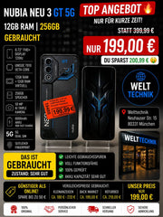 Nubia Neo 3 GT 5G- Gebrauchtkauf Prozessor: Unisoc T910 Octa-Core