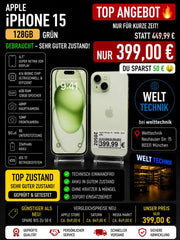 Apple iPhone 15 128GB Grün