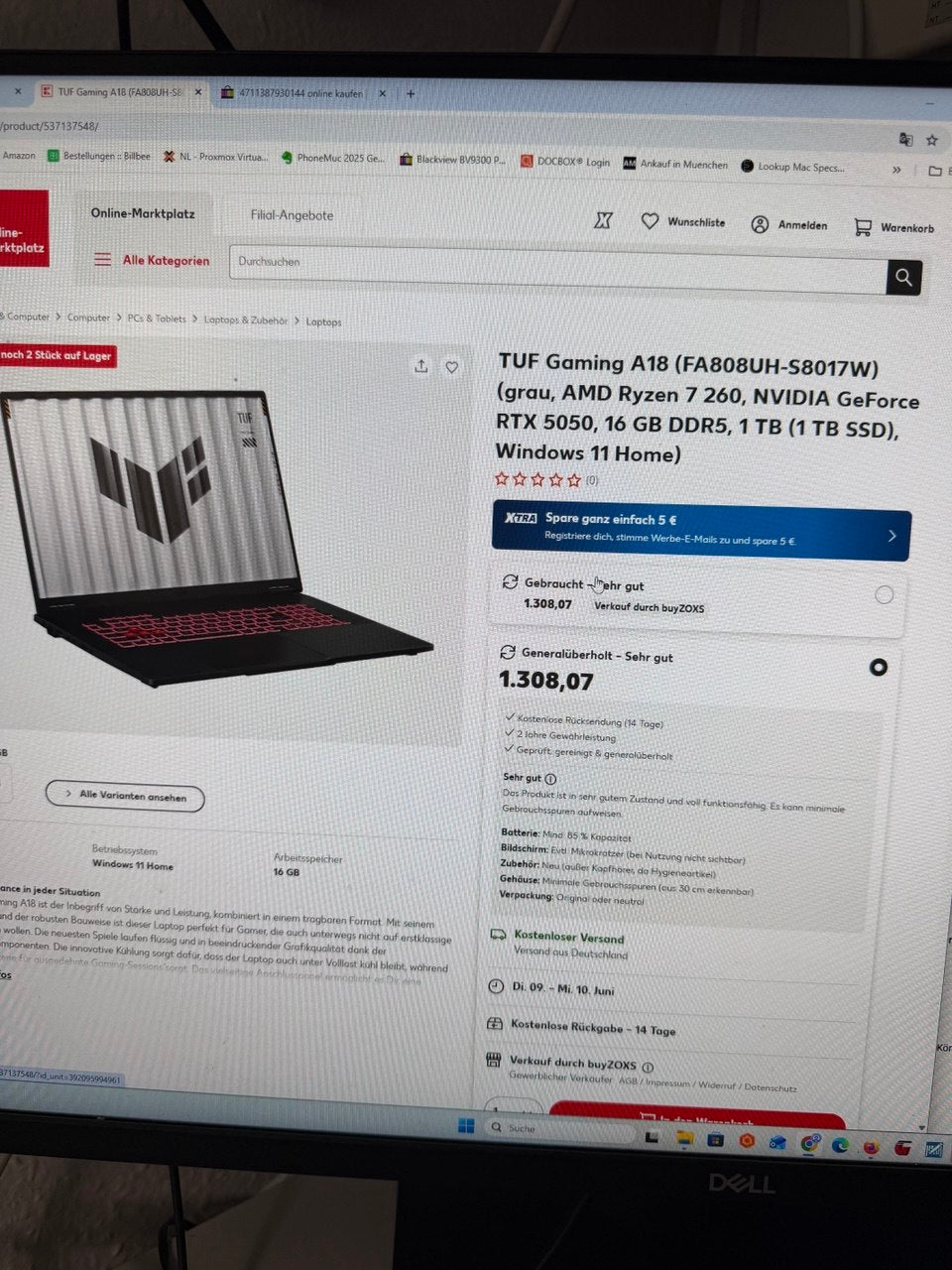 ASUS TUF Gaming A18 FA808UH-S8017W Laptop