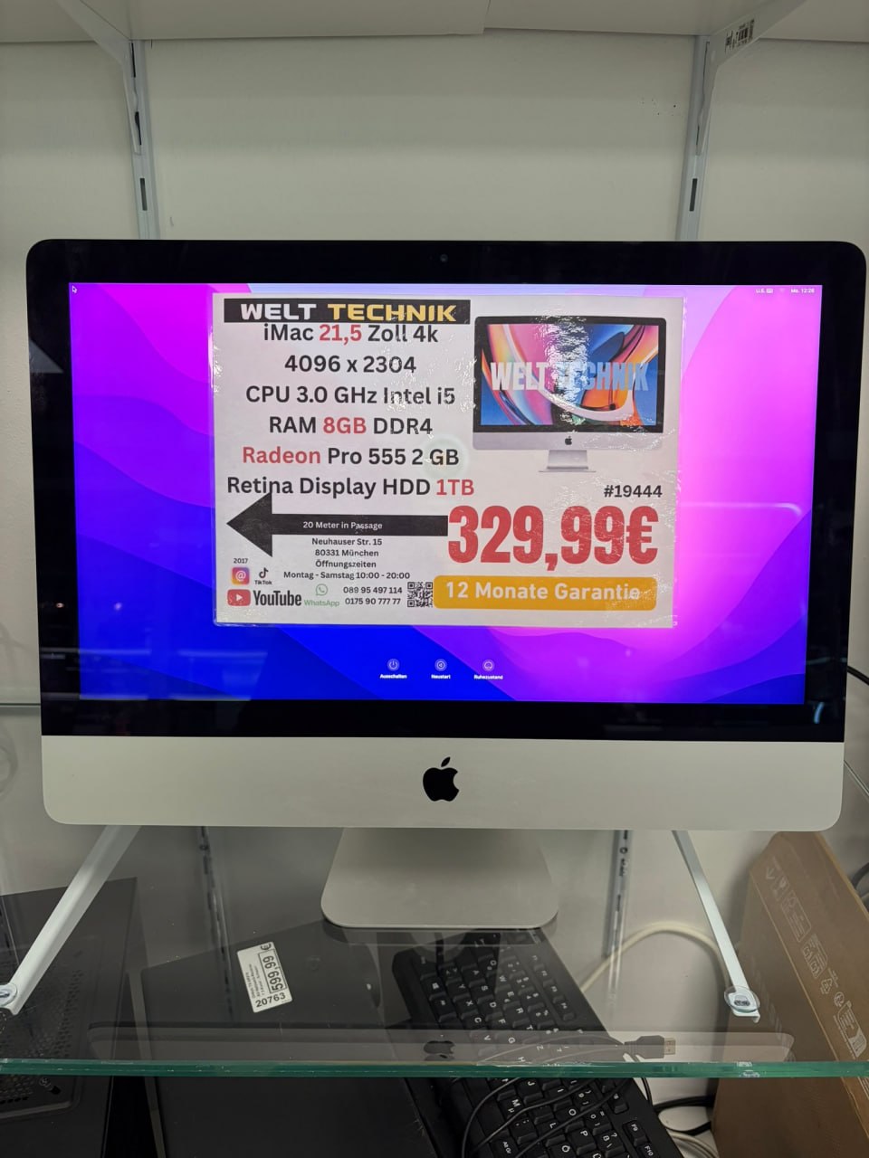 Apple iMac 21,5 Zoll 4K mit Radeon Pro 555