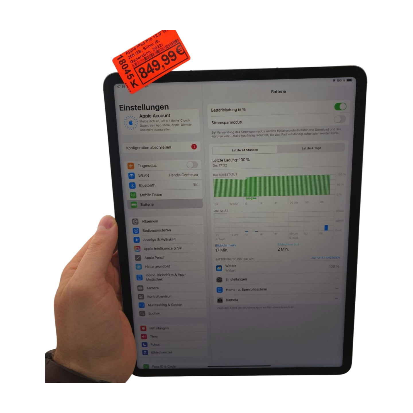 Apple iPad Pro 12,9' WiFi, 256 GB, Silber (6. Generation, 2022)