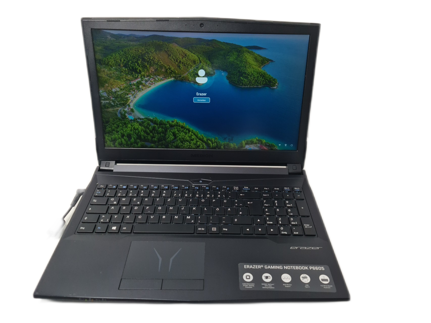 Medion eRazer Gaming Core i5-8300H 8x2,3GHz 16GB RAM 128GB SSD+512GB SSD GPU GeForce GTX 1050 4GB Win11 1452415