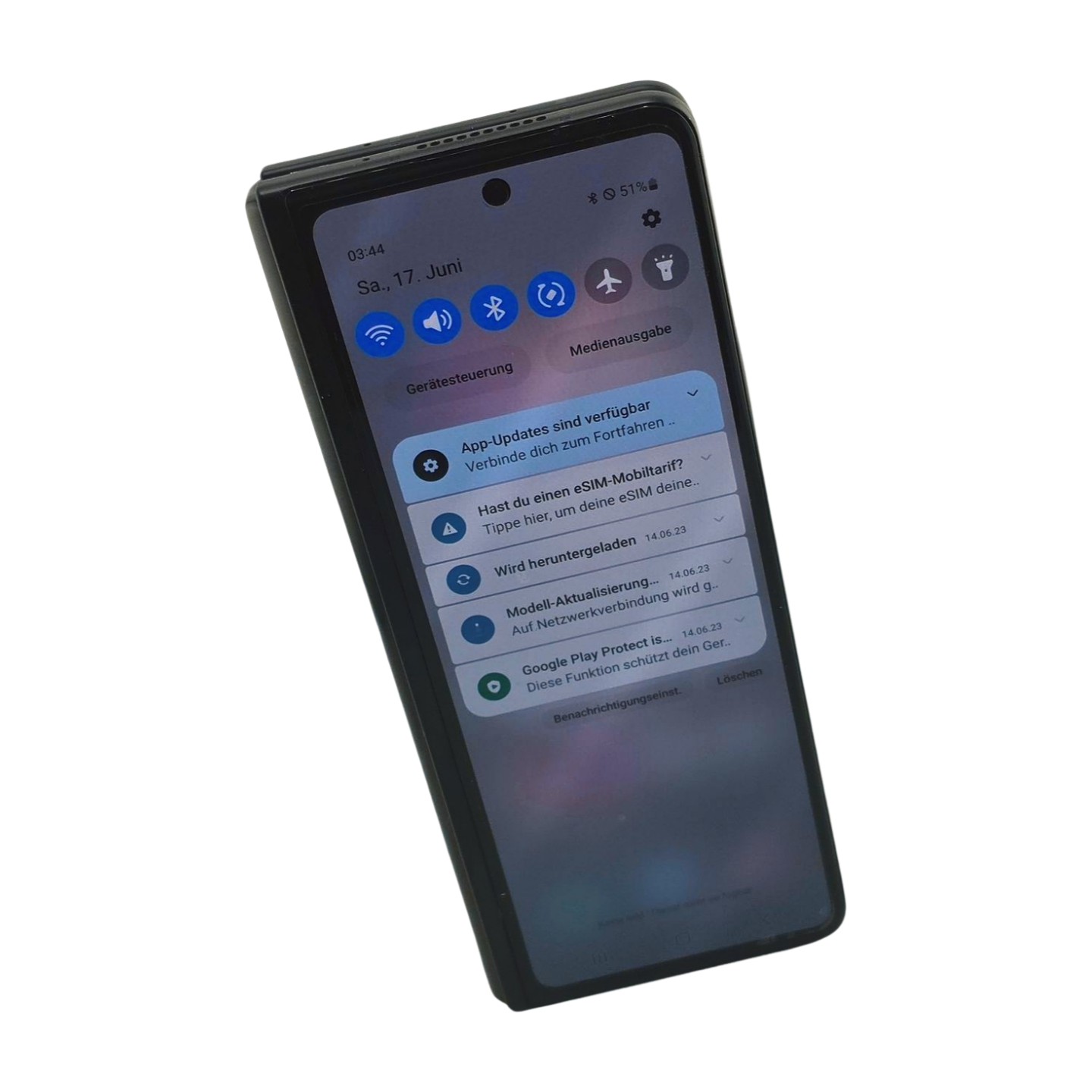 Samsung Fold 3 5G 256GB Phantom Black ohne Gewährleistung Display Defekt