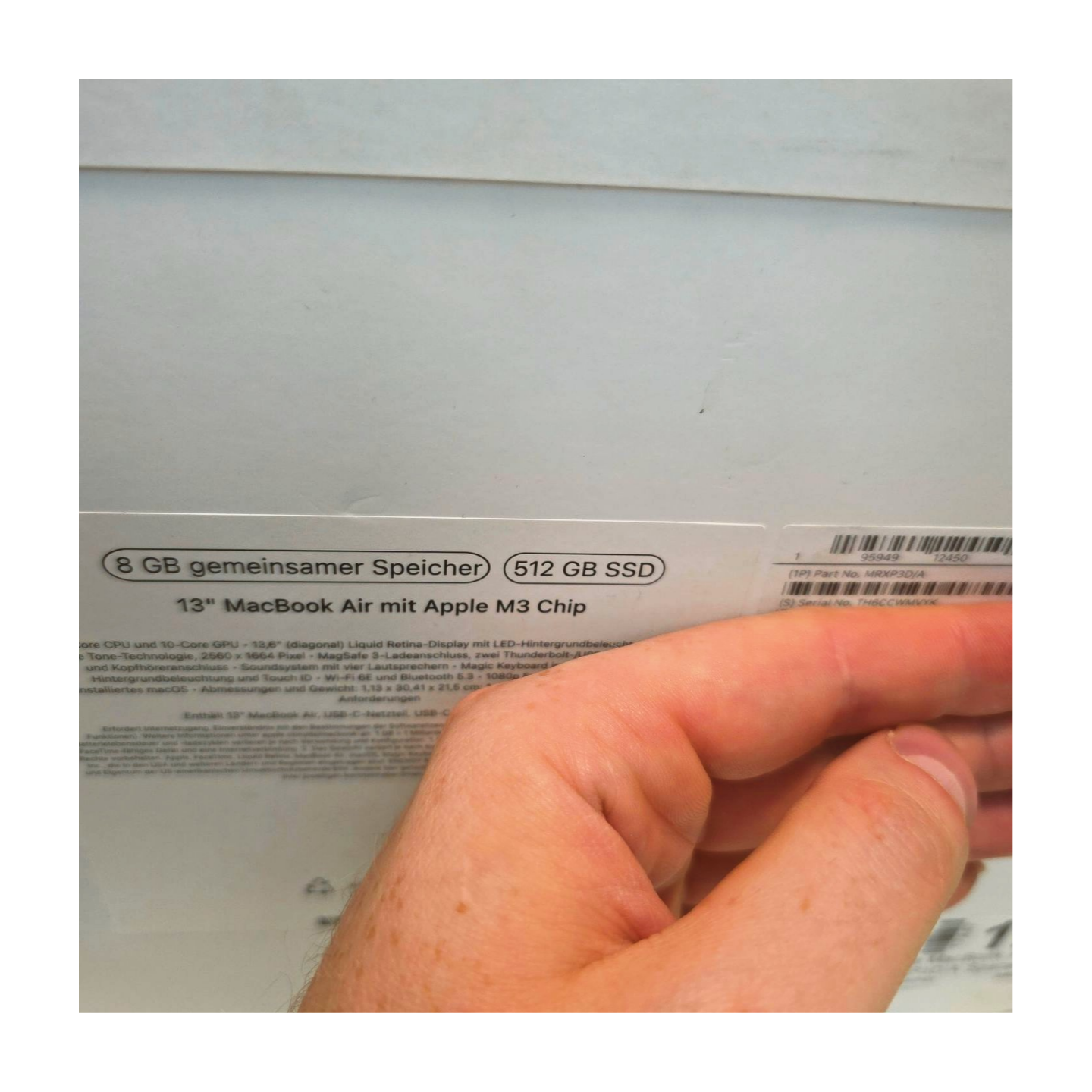 Apple MacBook Air 13,6" M3 MRXP3D/A Space Grau Apple M3 Chip mit 8-Core C