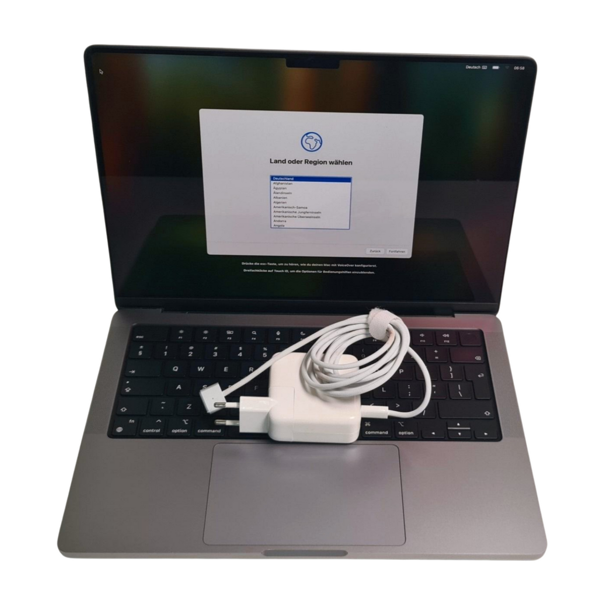 Apple MacBook Pro 2021 M1 | 14.2" Pro 8-Core CPU | 14-Core GPU | 16 GB | 512 GB SSD | Zyklen 84 | US