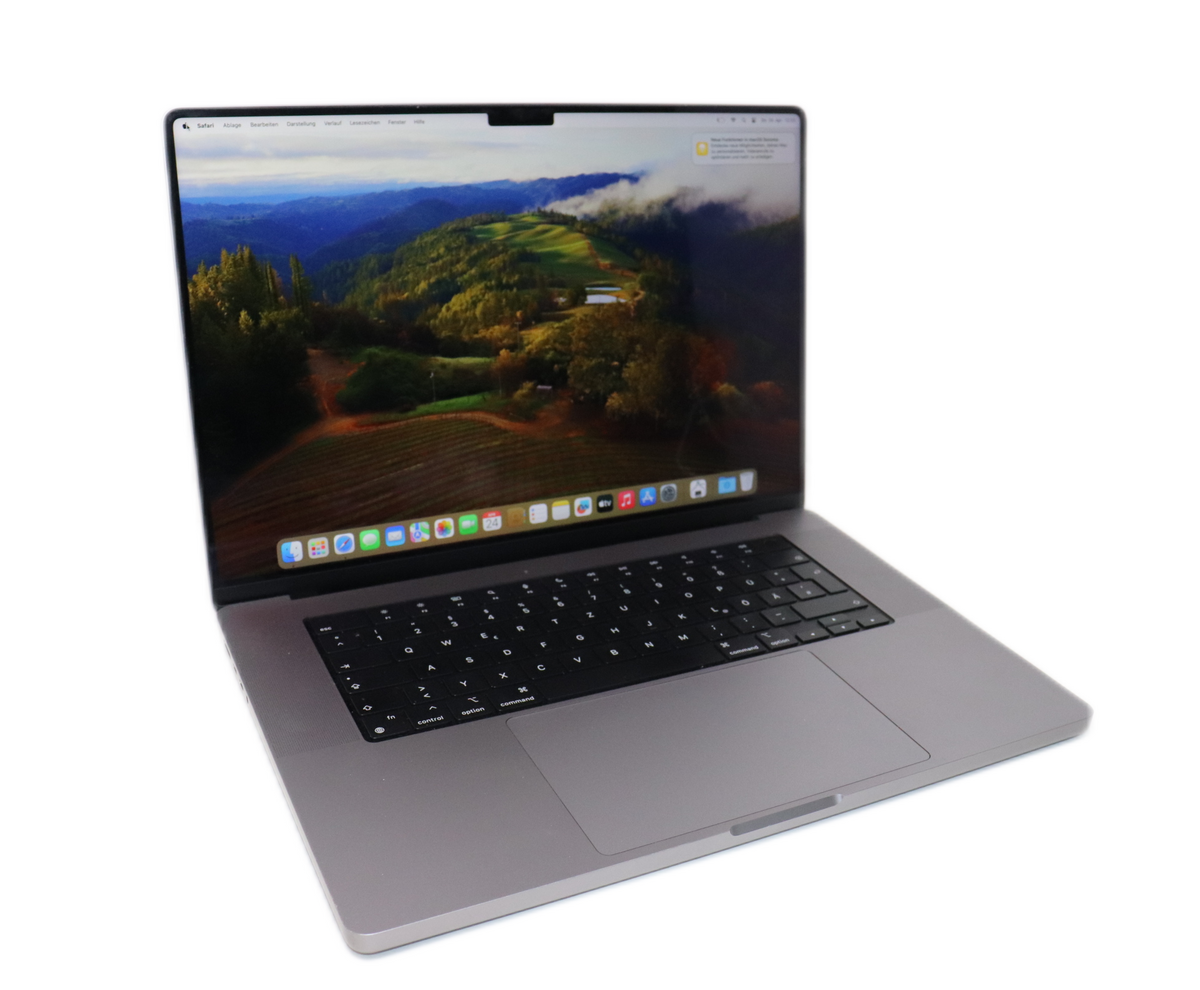 Apple MacBook Pro 16,2 M1 2021 Silber 32GB RAM 500GB SSD  b97p (Ladezyklen 89)