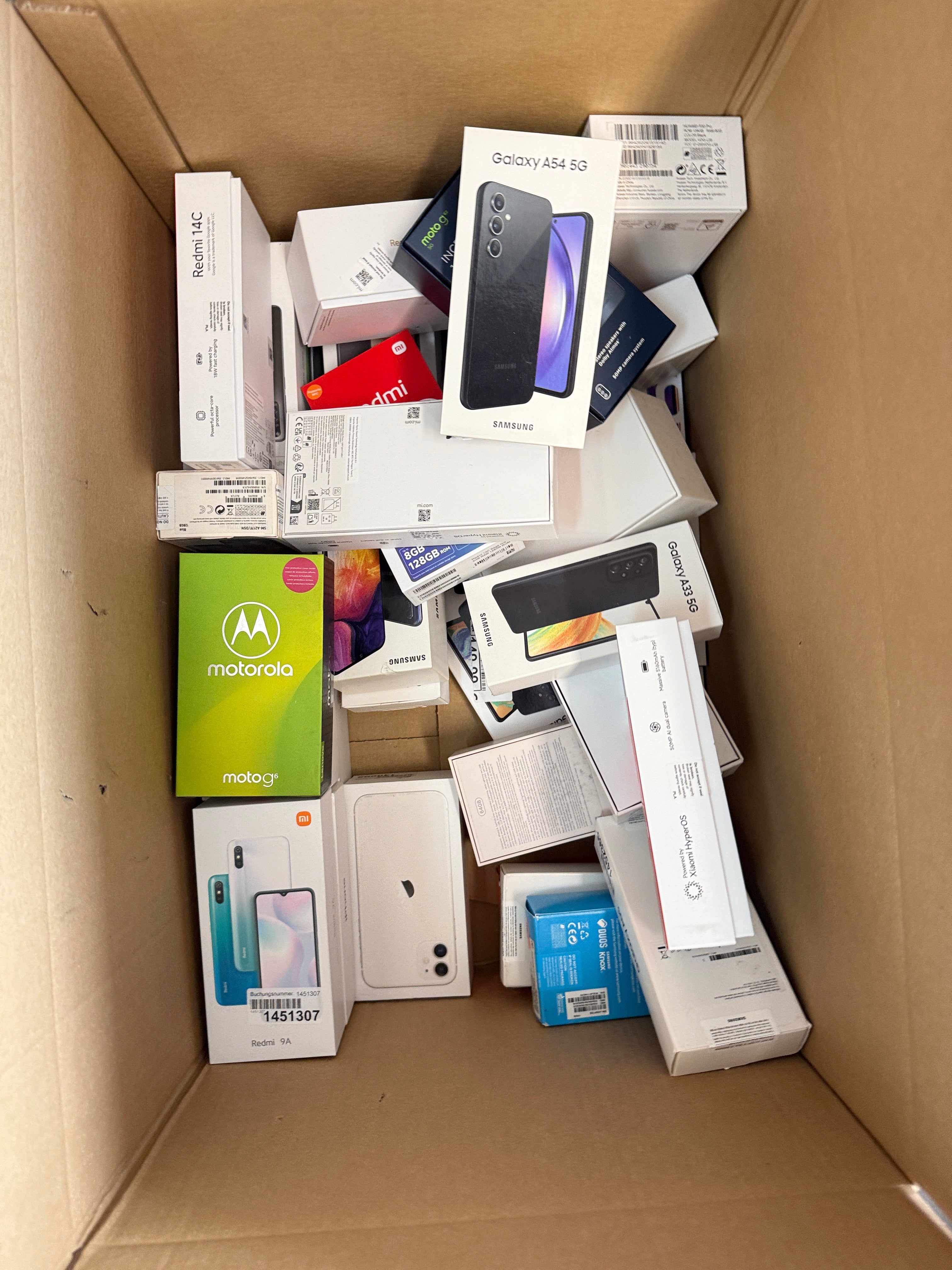 Apple iPhone Boxen & Samsung Verpackungen | Schachtel Karton MIX | 2x Umzugskarton